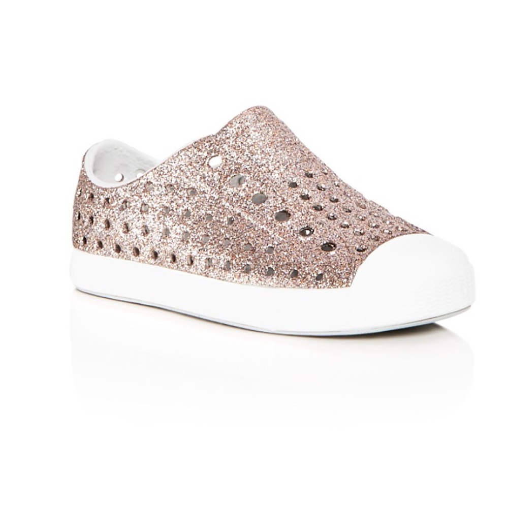 Native Shoes Kids Glittery Slip-On Sneakers size C10